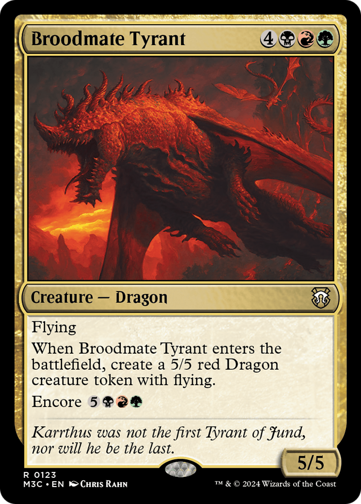 Broodmate Tyrant (Extended Art) (Ripple Foil) [Modern Horizons 3 Commander] | GnG Games