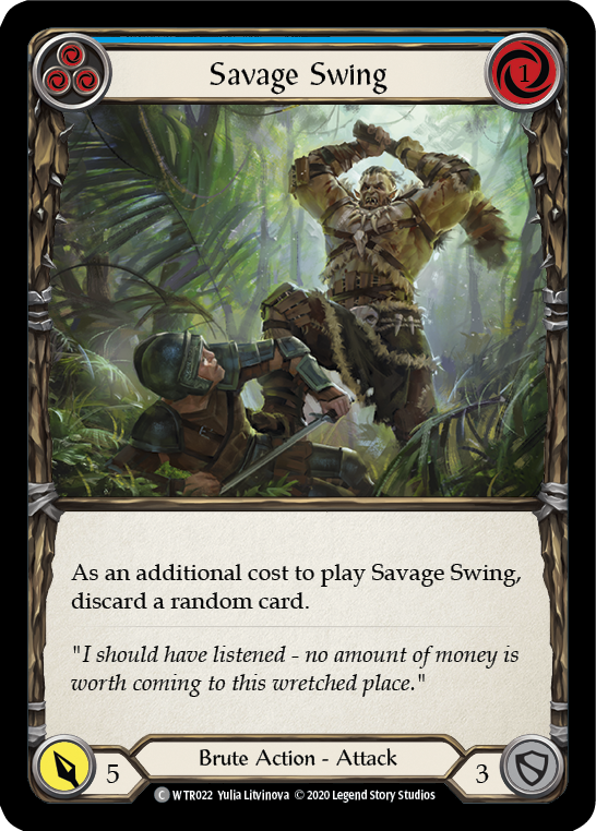 Savage Swing (Blue) [U-WTR022] (Welcome to Rathe Unlimited)  Unlimited Rainbow Foil | GnG Games