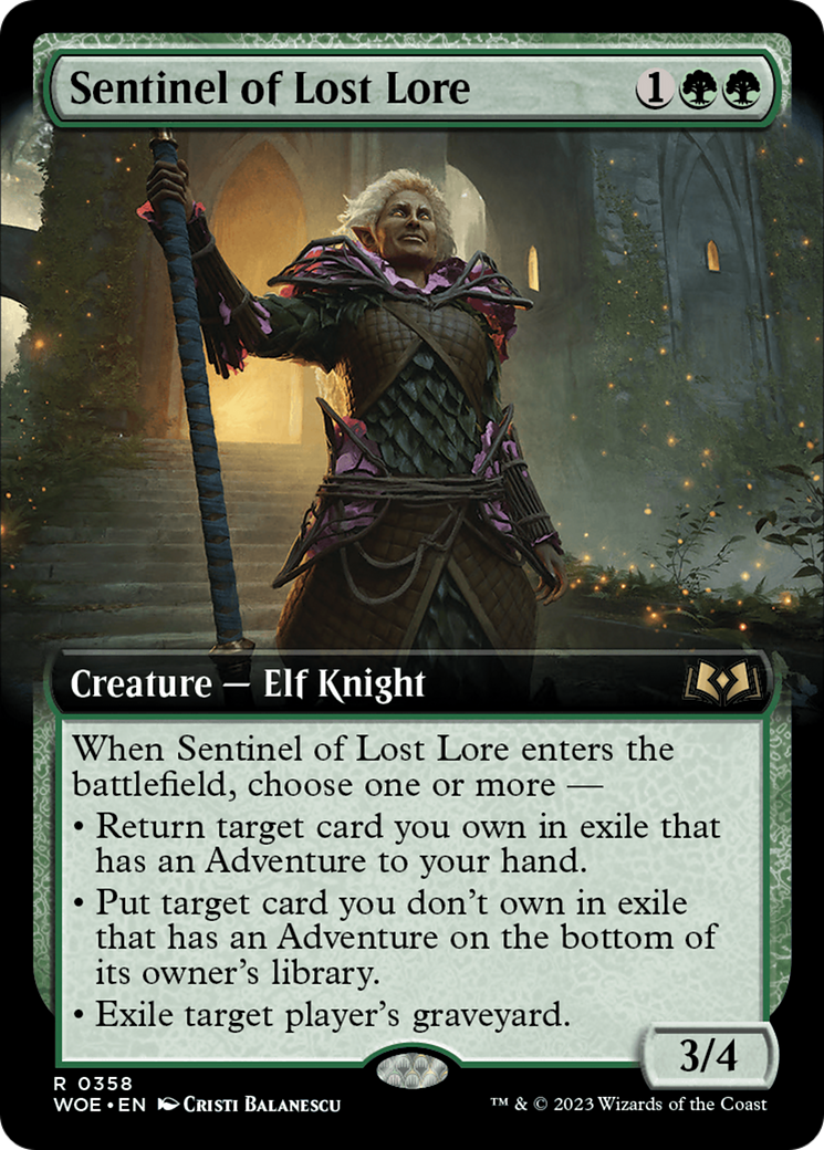 Sentinel of Lost Lore (Extended Art) [Wilds of Eldraine] | GnG Games