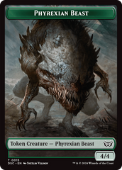 Phyrexian Beast //Manifest Double-Sided Token [Duskmourn: House of Horror Commander Tokens] | GnG Games