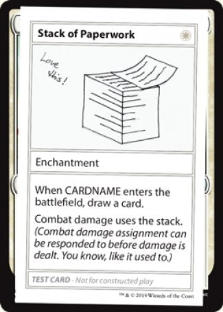 Stack of Paperwork (2021 Edition) [Mystery Booster Playtest Cards] | GnG Games