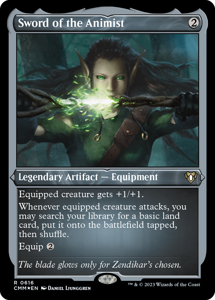 Sword of the Animist (Foil Etched) [Commander Masters] | GnG Games