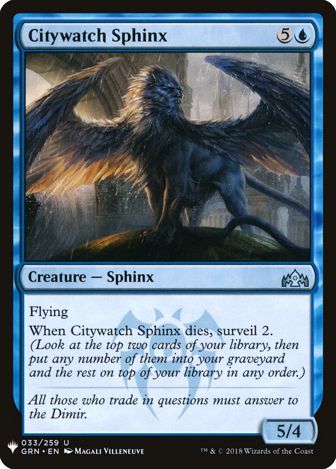 Citywatch Sphinx [Mystery Booster] | GnG Games