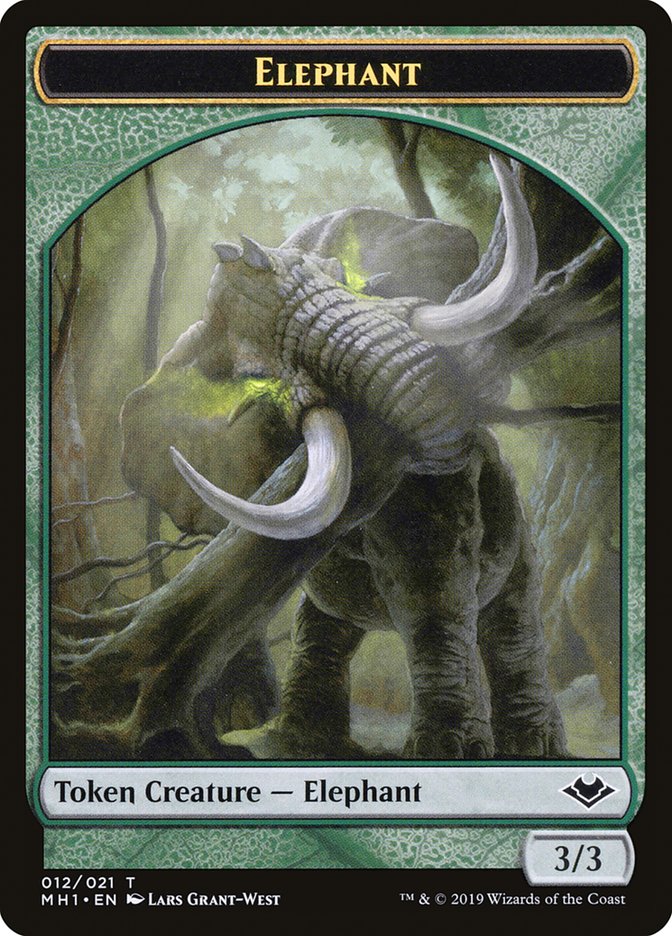 Shapeshifter (001) // Elephant (012) Double-Sided Token [Modern Horizons Tokens] | GnG Games