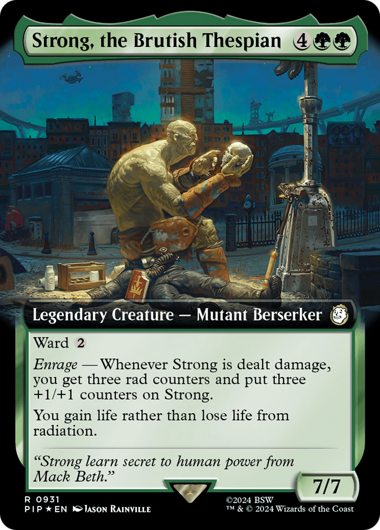 Strong, the Brutish Thespian (Extended Art) (Surge Foil) [Fallout] | GnG Games