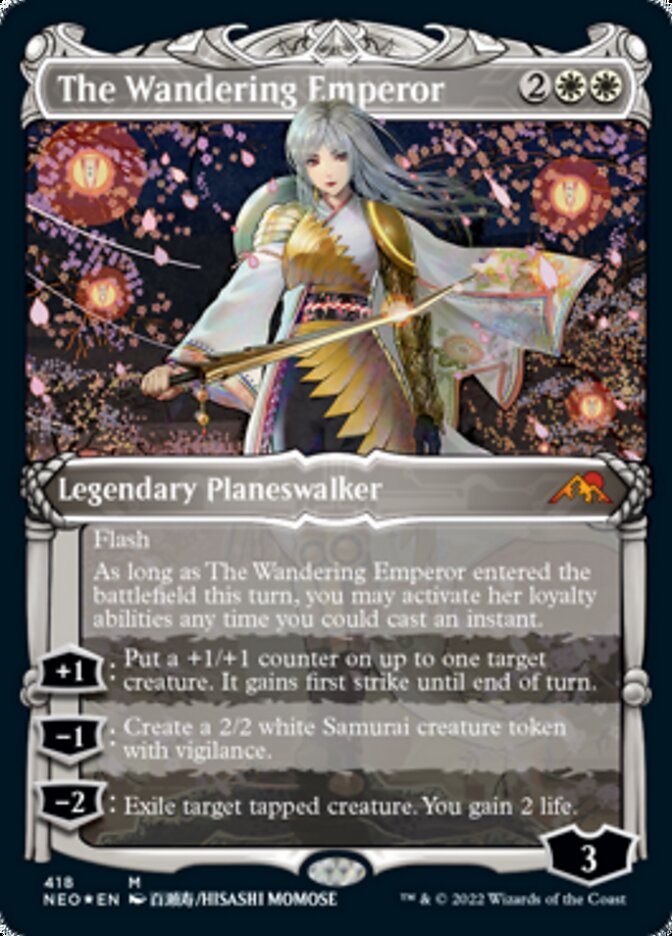 The Wandering Emperor (Showcase) (Foil Etched) [Kamigawa: Neon Dynasty] | GnG Games