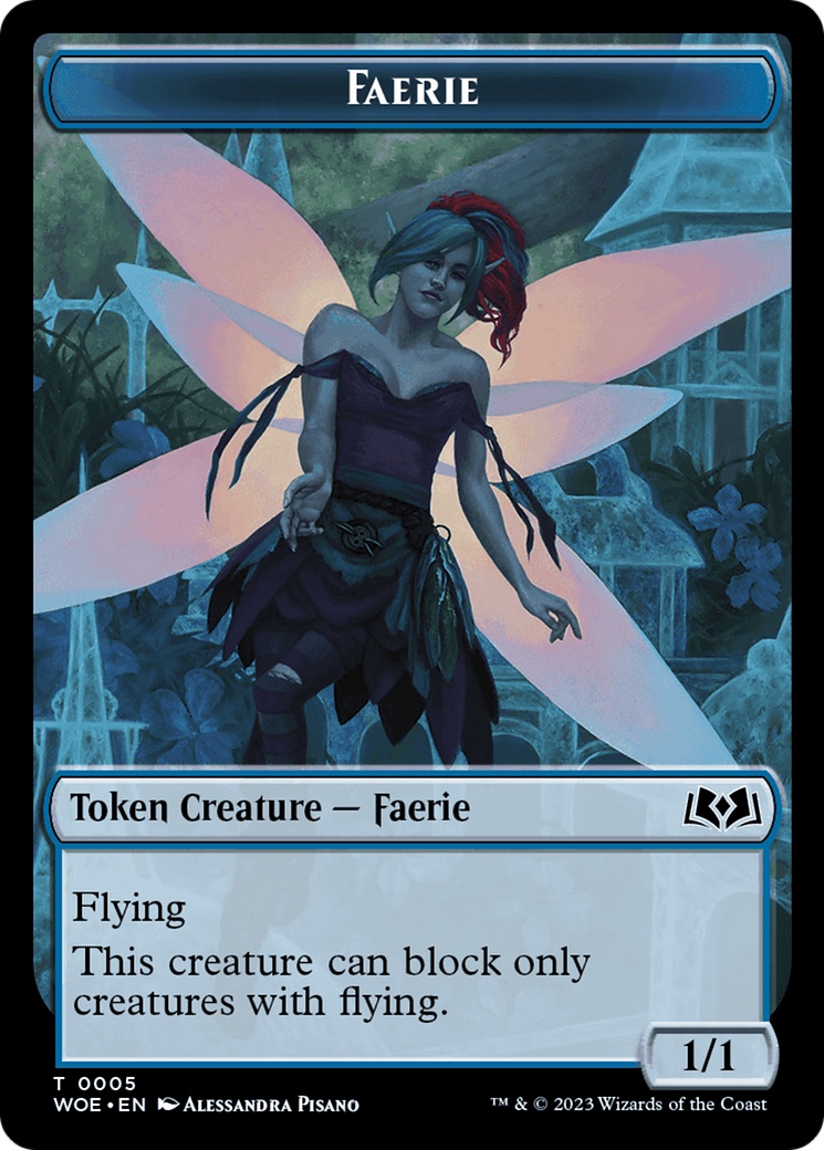 Faerie // Food (0011) Double-Sided Token [Wilds of Eldraine Tokens] | GnG Games