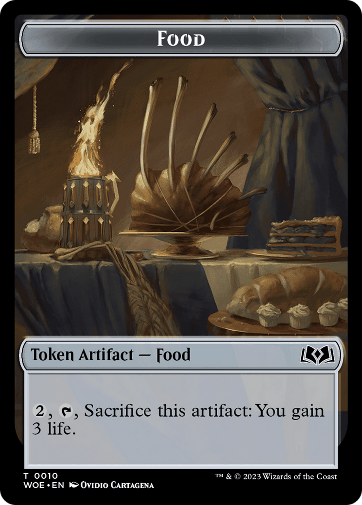Human // Food (0010) Double-Sided Token [Wilds of Eldraine Tokens] | GnG Games