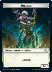 Soldier // Teferi Akosa of Zhalfir Emblem Double-Sided Token [March of the Machine Tokens] | GnG Games