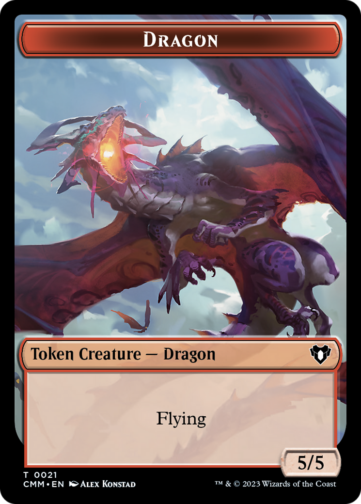 Eldrazi Spawn // Dragon (0021) Double-Sided Token [Commander Masters Tokens] | GnG Games