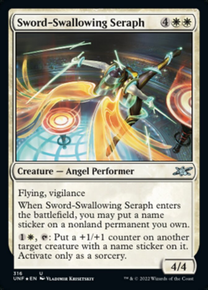 Sword-Swallowing Seraph (Galaxy Foil) [Unfinity] | GnG Games