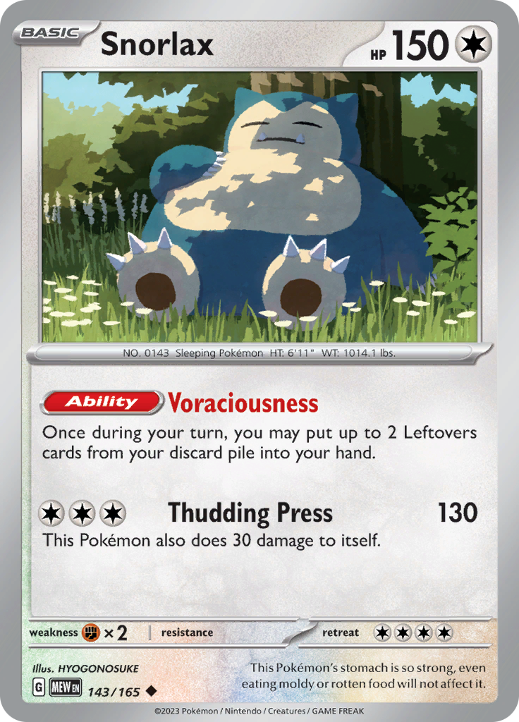 Snorlax (143/165) [Scarlet & Violet 151] | GnG Games