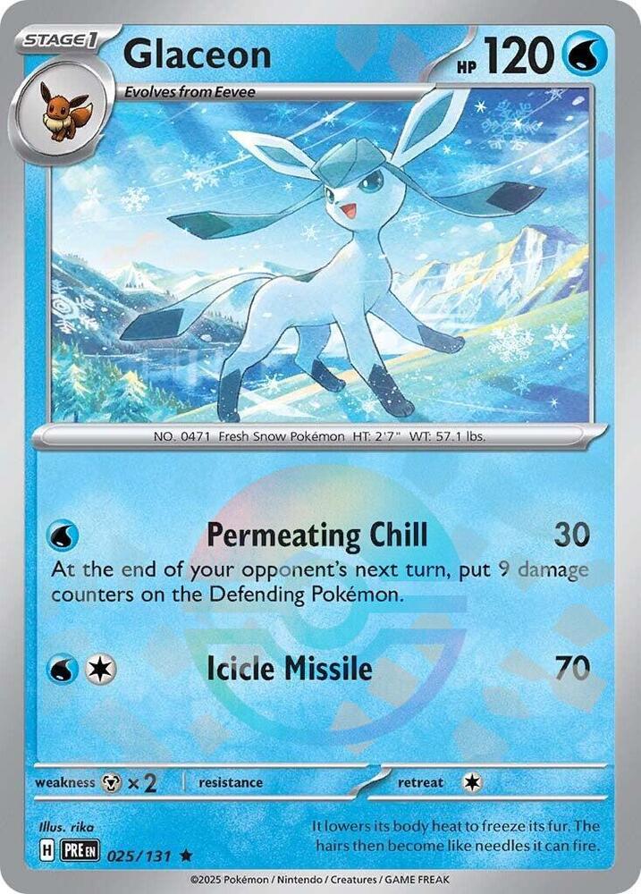 Glaceon (025/131) (Poke Ball Pattern) [Scarlet & Violet: Prismatic Evolutions] | GnG Games