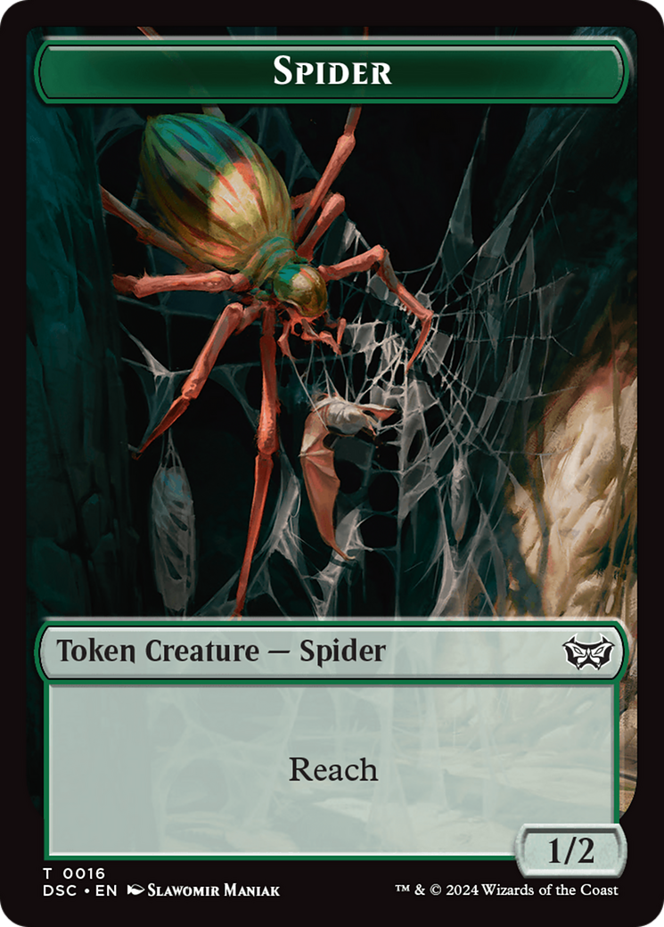 Treefolk // Spider Double-Sided Token [Duskmourn: House of Horror Commander Tokens] | GnG Games