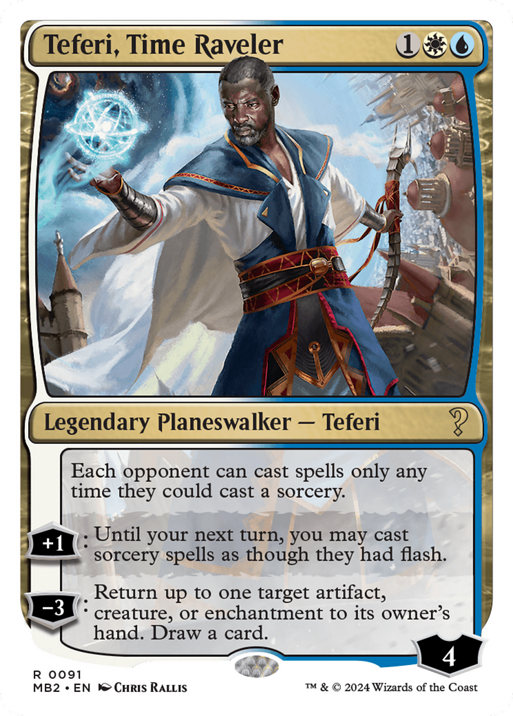 Teferi, Time Raveler (White Border) [Mystery Booster 2] | GnG Games