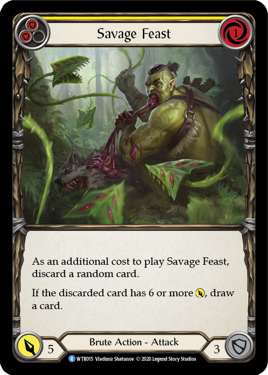 Savage Feast (Yellow) [U-WTR015] (Welcome to Rathe Unlimited)  Unlimited Rainbow Foil | GnG Games