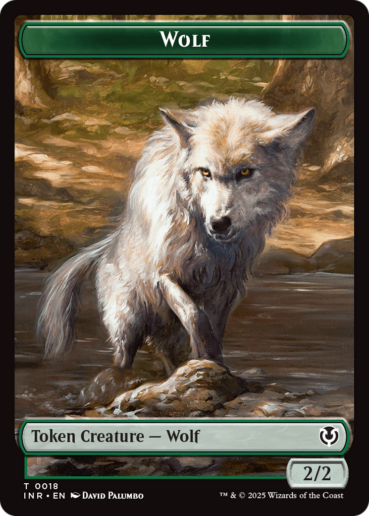 Wolf (0018) // Emblem - Arlinn, Embraces by the Moon Double-Sided Token [Innistrad Remastered Tokens] | GnG Games