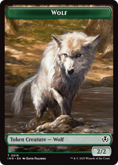 Wolf (0018) // Emblem - Arlinn, Embraces by the Moon Double-Sided Token [Innistrad Remastered Tokens] | GnG Games