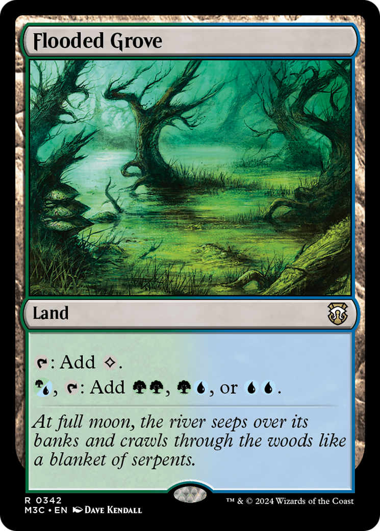 Flooded Grove (Ripple Foil) [Modern Horizons 3 Commander] | GnG Games