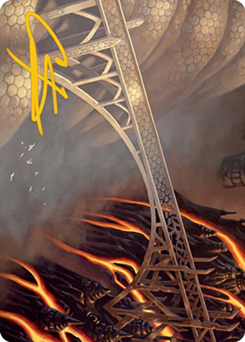 Rustvale Bridge Art Card (Gold-Stamped Signature) [Modern Horizons 2 Art Series] | GnG Games