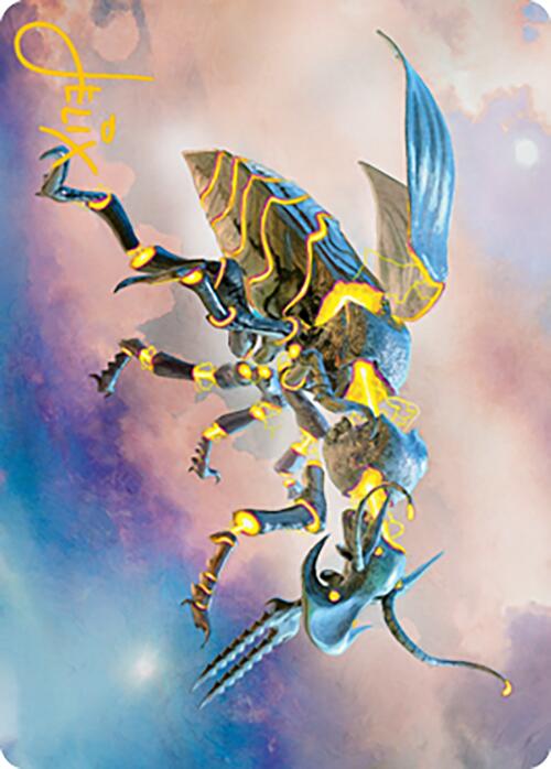 Zabaz, the Glimmerwasp Art Card (Gold-Stamped Signature) [Modern Horizons 2 Art Series] | GnG Games