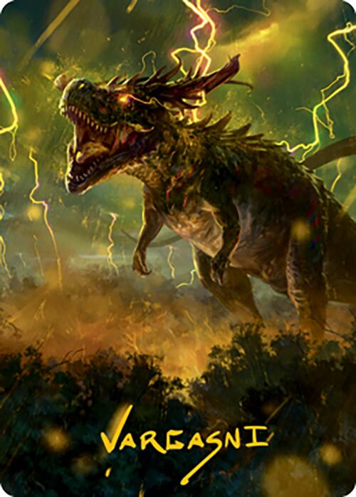 Thrasta, Tempest's Roar Art Card (42) (Gold-Stamped Signature) [Modern Horizons 2 Art Series] | GnG Games