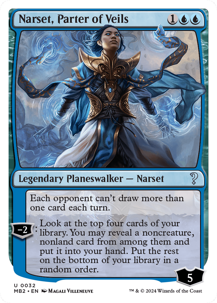 Narset, Parter of Veils (White Border) [Mystery Booster 2] | GnG Games