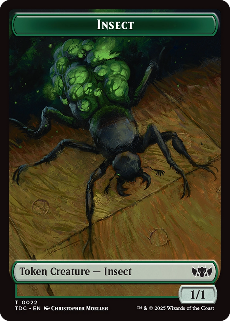 Insect (0022) // Zombie Druid Double-Sided Token [Tarkir: Dragonstorm Commander Tokens] | GnG Games