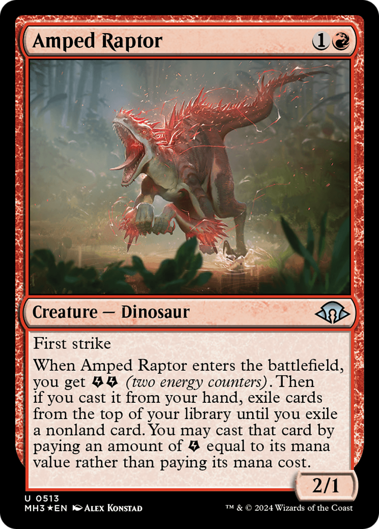 Amped Raptor (Ripple Foil) [Modern Horizons 3] | GnG Games