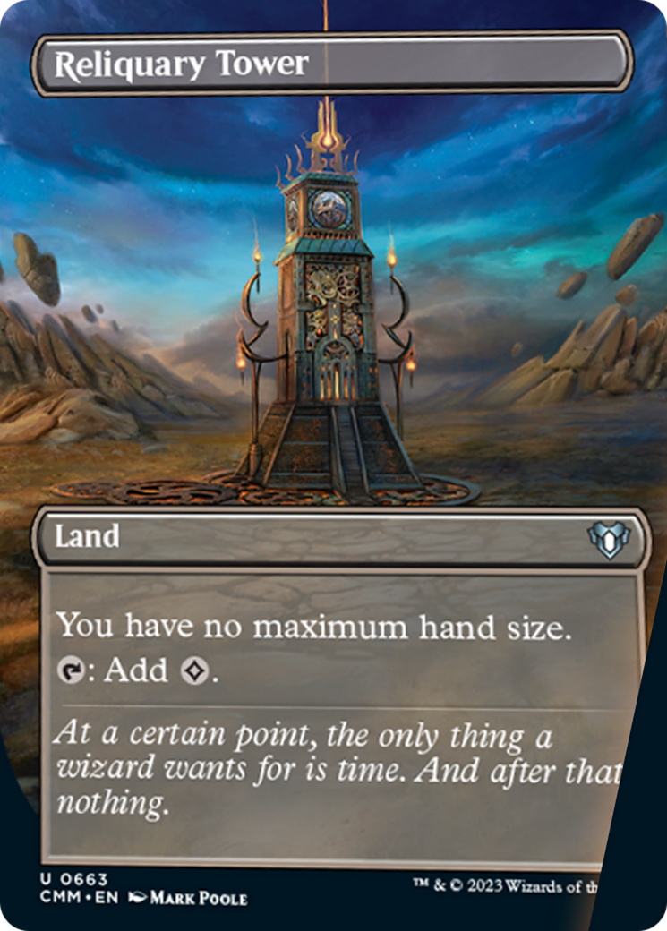 Reliquary Tower (Borderless Alternate Art) [Commander Masters] | GnG Games