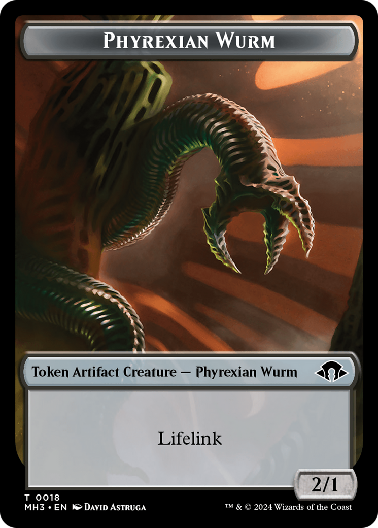 Phyrexian Wurm Token (0018) [Modern Horizons 3 Tokens] | GnG Games