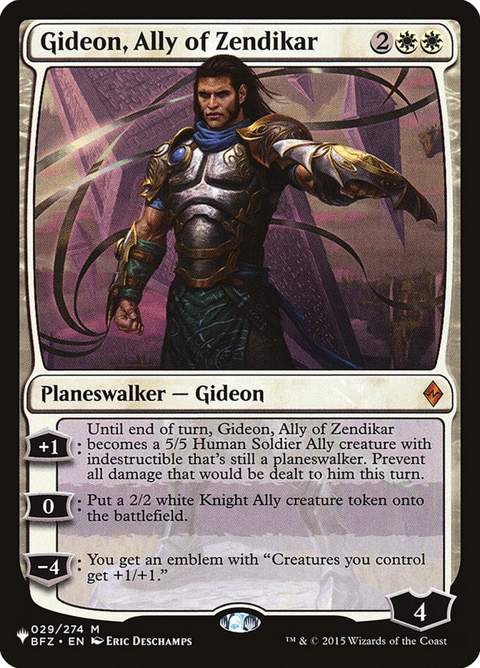 Gideon, Ally of Zendikar [The List] | GnG Games