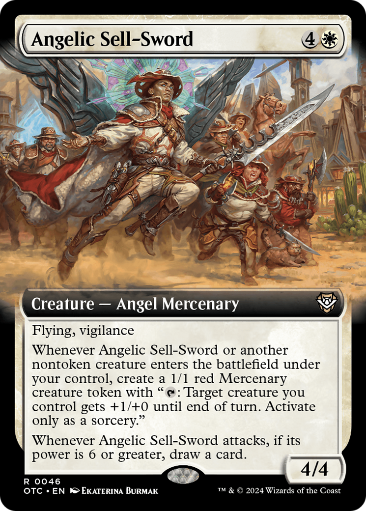 Angelic Sell-Sword (Extended Art) [Outlaws of Thunder Junction Commander] | GnG Games