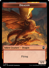 Shapeshifter (0008) (Ripple Foil) // Dragon Double-Sided Token [Modern Horizons 3 Commander Tokens] | GnG Games