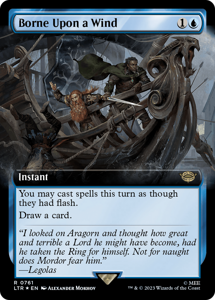 Borne Upon a Wind (Extended Art) (Surge Foil) [The Lord of the Rings: Tales of Middle-Earth] | GnG Games