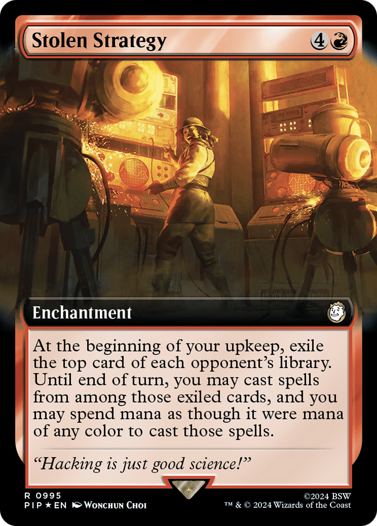 Stolen Strategy (Extended Art) (Surge Foil) [Fallout] | GnG Games