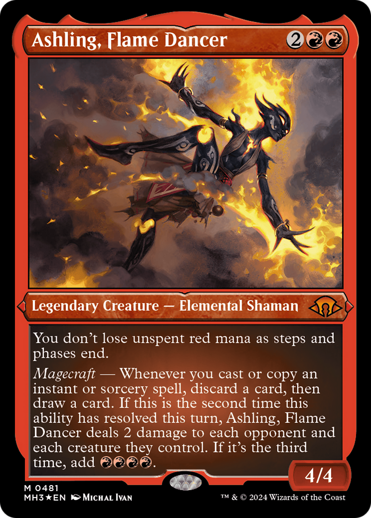 Ashling, Flame Dancer (Foil Etched) [Modern Horizons 3] | GnG Games