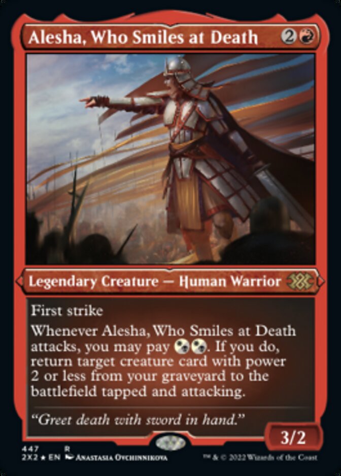 Alesha, Who Smiles at Death (Foil Etched) [Double Masters 2022] | GnG Games