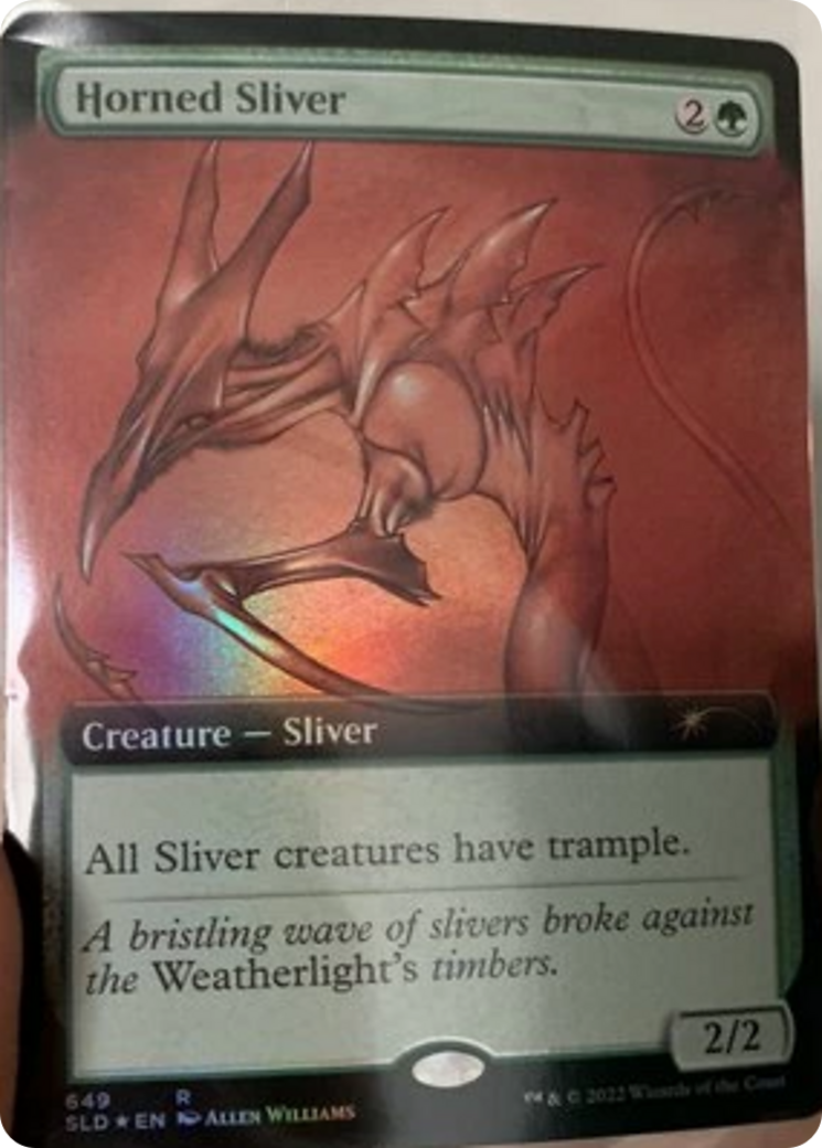 Horned Sliver (Extended Art) [Secret Lair Drop Promos] | GnG Games