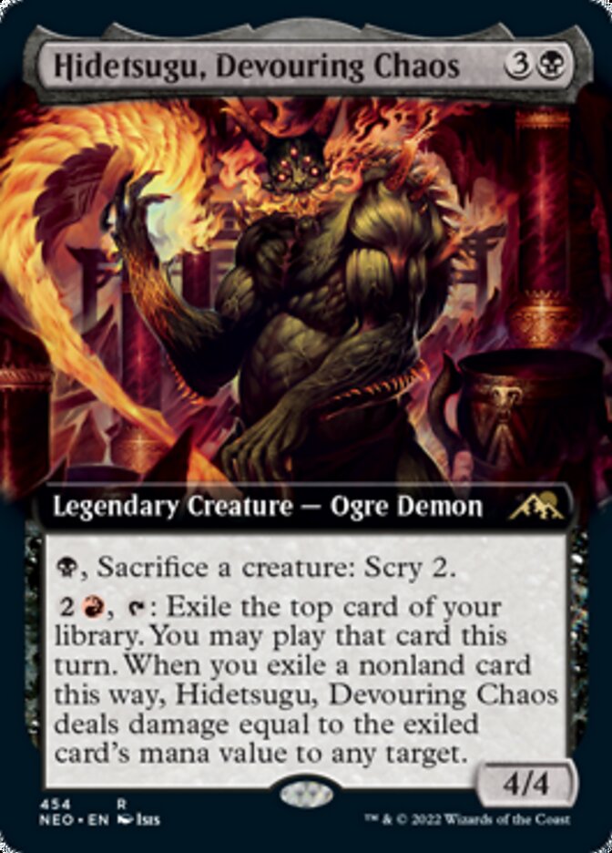 Hidetsugu, Devouring Chaos (Extended Art) [Kamigawa: Neon Dynasty] | GnG Games