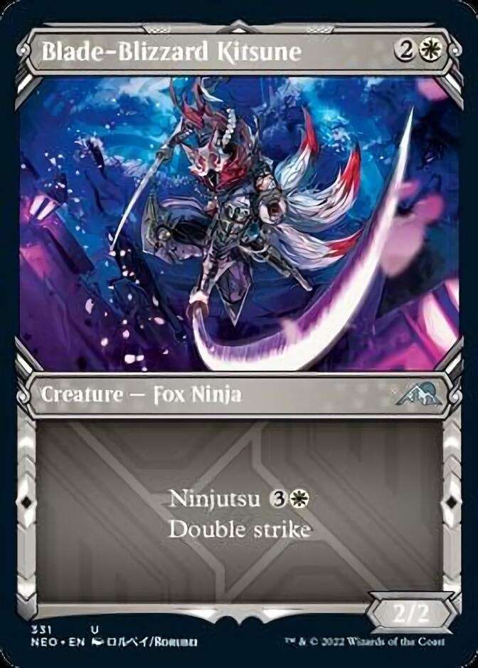 Blade-Blizzard Kitsune (Showcase Ninja) [Kamigawa: Neon Dynasty] | GnG Games