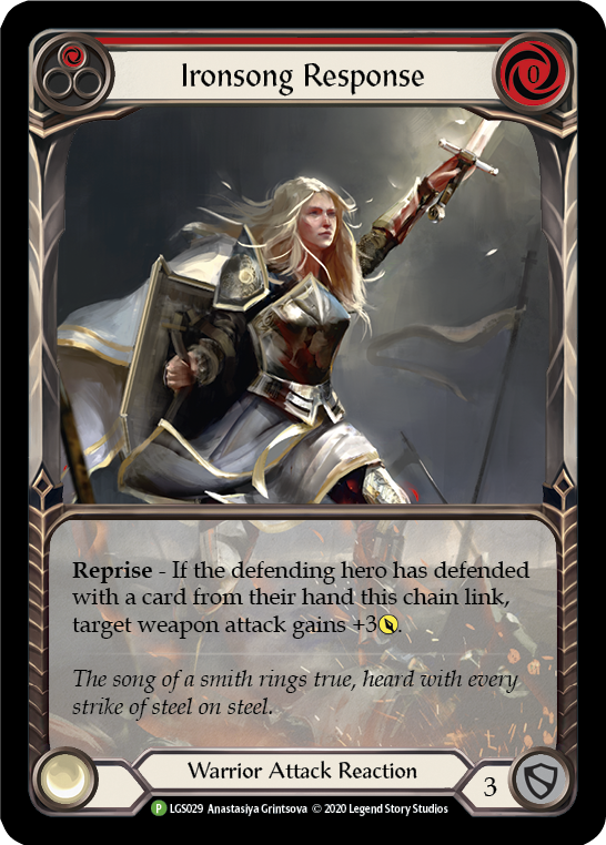 Ironsong Response (Red) [LGS029] (Promo)  Rainbow Foil | GnG Games