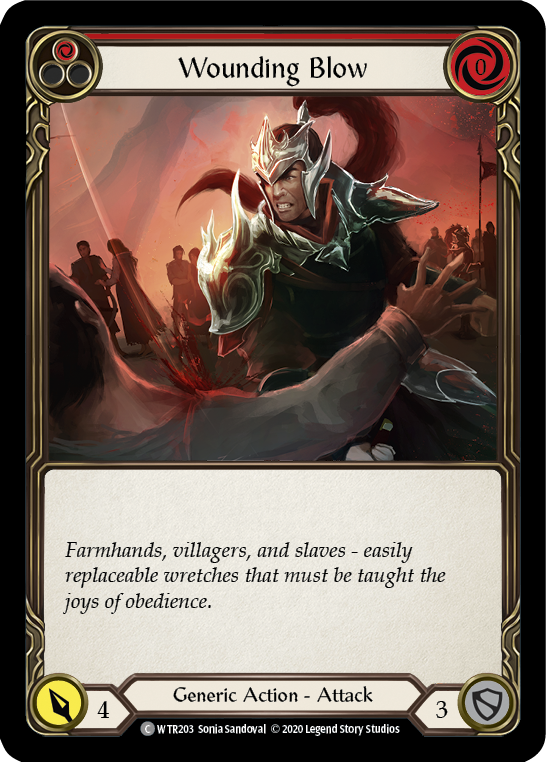 Wounding Blow (Red) [U-WTR203] (Welcome to Rathe Unlimited)  Unlimited Rainbow Foil | GnG Games
