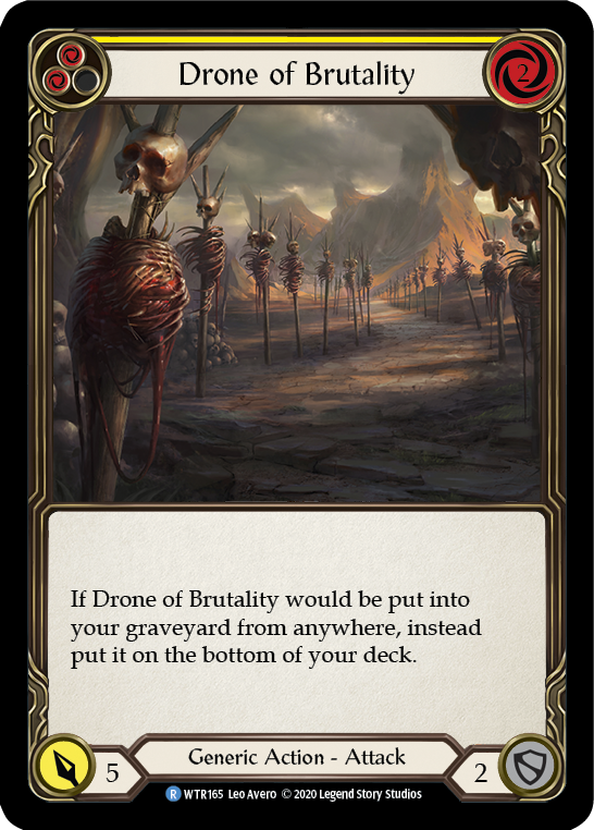 Drone of Brutality (Yellow) [U-WTR165] (Welcome to Rathe Unlimited)  Unlimited Rainbow Foil | GnG Games