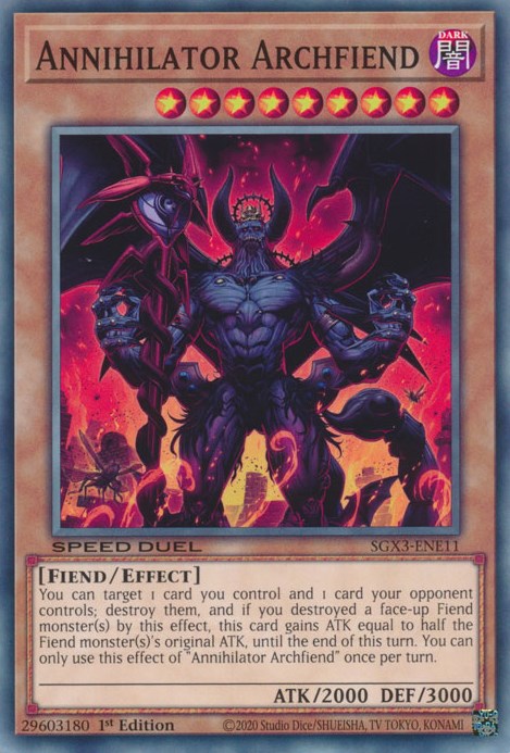 Annihilator Archfiend [SGX3-ENE11] Common | GnG Games