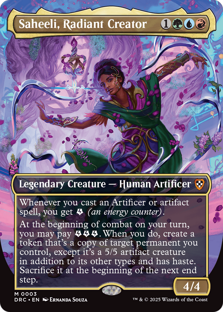 Saheeli, Radiant Creator (Borderless) [Aetherdrift Commander] | GnG Games