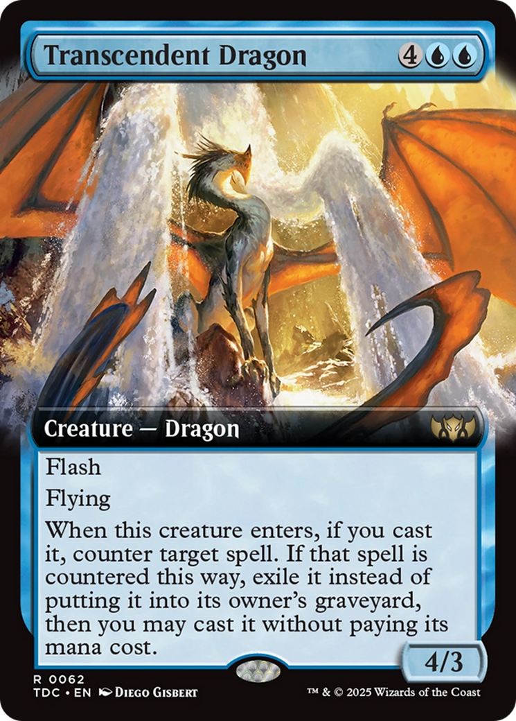 Transcendent Dragon (Extended Art) [Tarkir: Dragonstorm Commander] | GnG Games