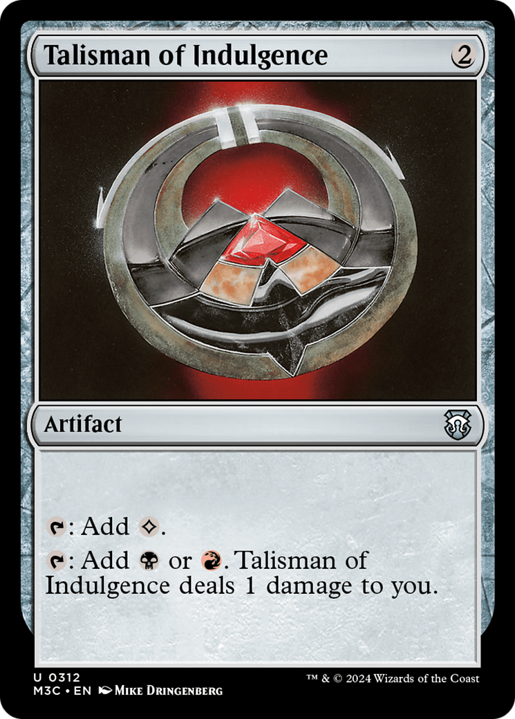 Talisman of Indulgence (Ripple Foil) [Modern Horizons 3 Commander] | GnG Games