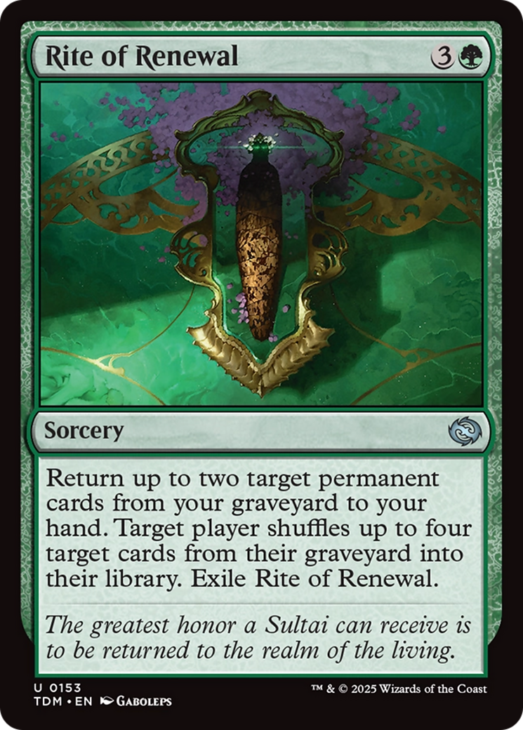 Rite of Renewal [Tarkir: Dragonstorm] | GnG Games