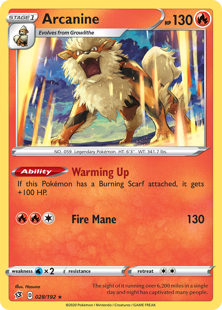 Arcanine (028/192) [Sword & Shield: Rebel Clash] | GnG Games